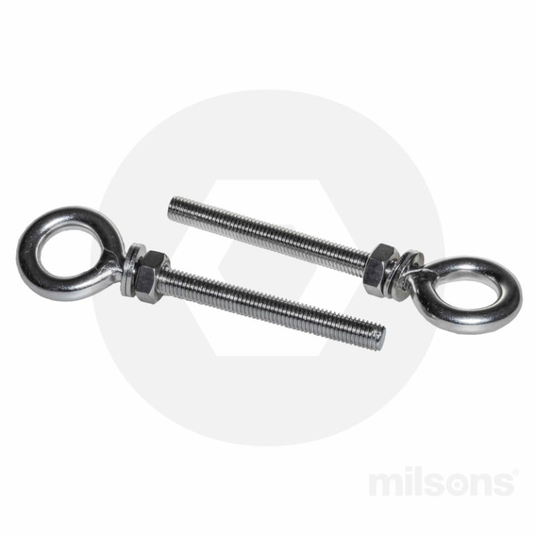 EYE BOLT NUT&WASHERS SS316 M12x100 Milsons