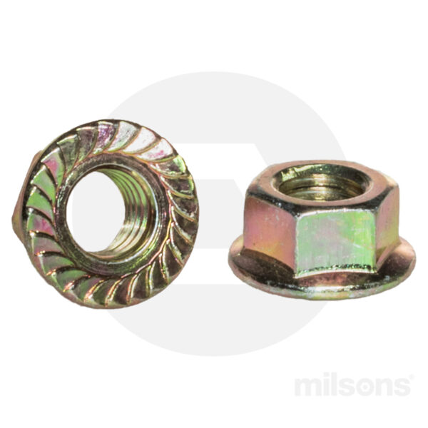SERRATED FLANGE NUT M20 YZP Milsons
