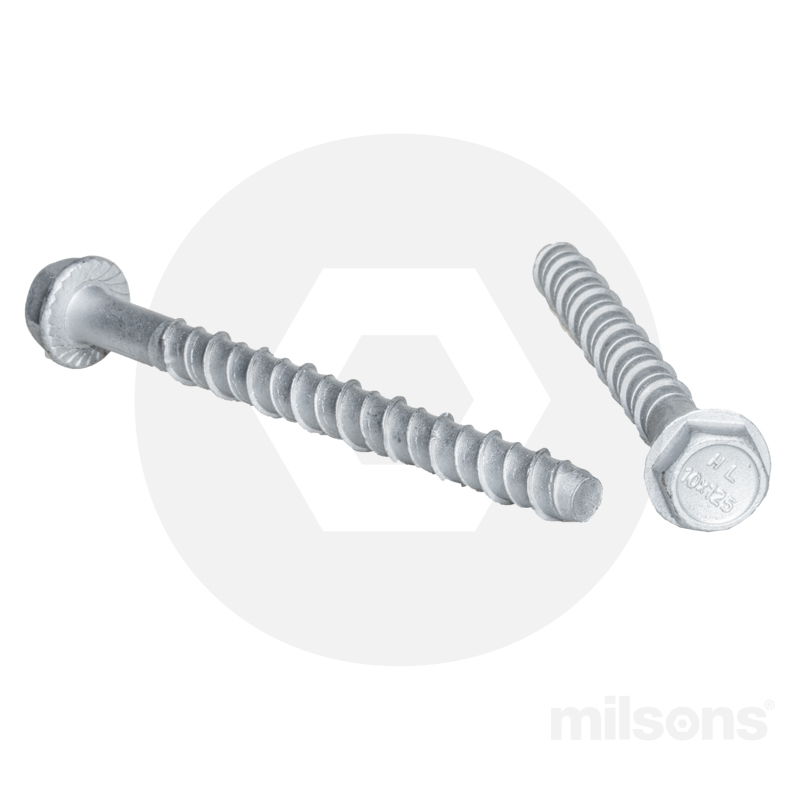 HEX FLANGED SCREW BOLT 6x100 GALV Milsons