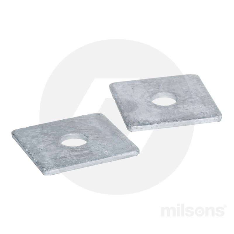 SQUARE WASHER 12x40x40x3 GALV Milsons