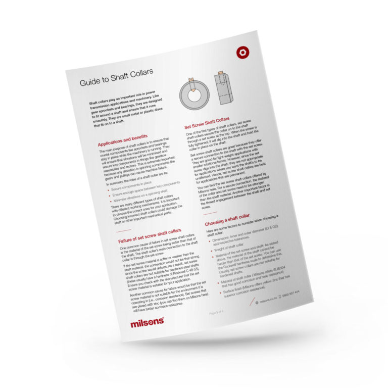 Shaft Collars Milsons