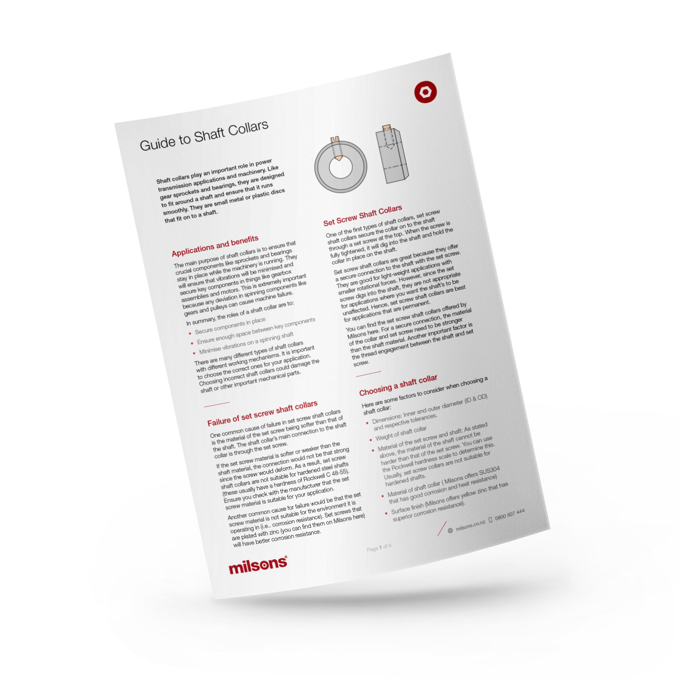 Shaft Collars Milsons