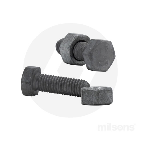 Galvanised Hex Bolt and Nut